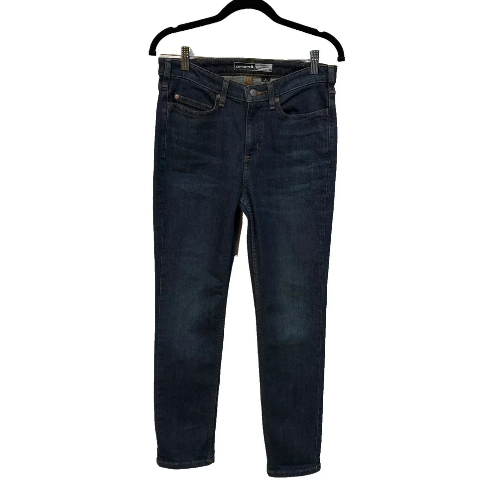 Carhartt Slim Fit Jeans Women's Size 8 Regular Dark‎ Denim